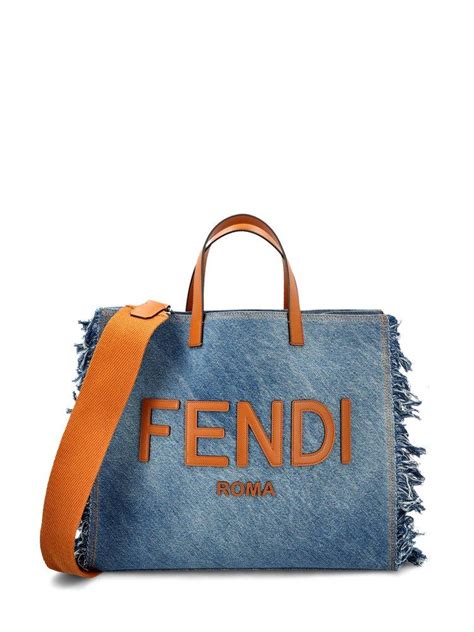 denim fendi|fendi denim tote.